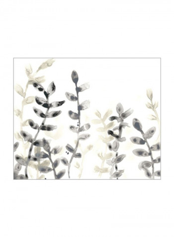 Liquid Stems IV Wall Poster Grey/Green 75x75x3.5centimeter