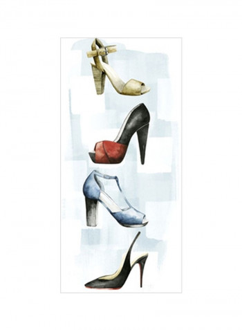 Shoe Lover I Wall Poster Black/Red/Blue 75x90x3.5centimeter
