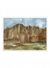 Watercolour Sketchbook X Wall Poster Brown 80x75x3.5centimeter
