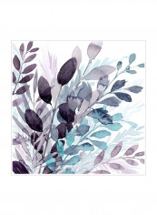 Crystallized Flora I Wall Poster Purple/Blue 80x3.5x80centimeter