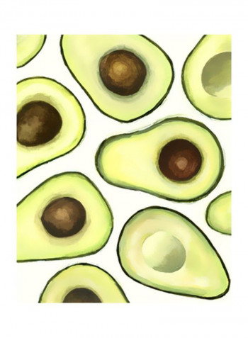 Avocado Arrangement I Poster Green/White/Brown 80x85x3.5centimeter