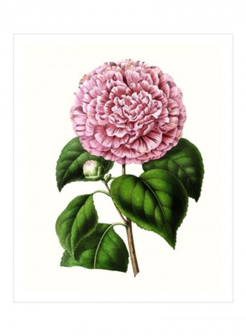 Grand Blooms II Wall Poster Pink/Green/White 80x85x3.5centimeter