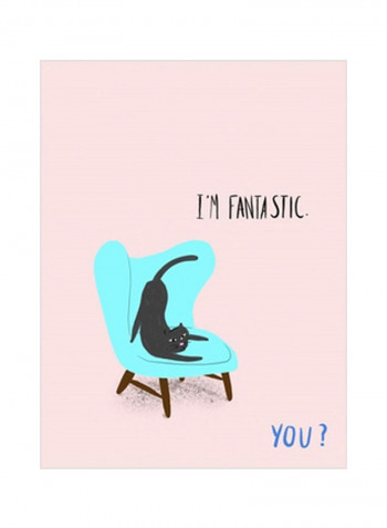 Mod Cats VI Wall Poster Pink/Blue/Black 75x80x3.5centimeter
