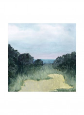 Twilight Dunes I Wall Poster Green/Blue/Beige 80x80 3.5centimeter