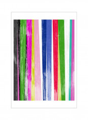 Vertical Bands II Poster Green/Red/Black 75x80x3.5centimeter