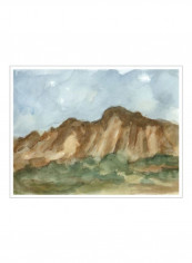 Watercolour Sketchbook IX Wall Poster Brown/Blue/Green 80x75x3.5centimeter
