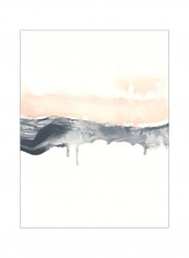 Blush Divide II Wall Poster Beige/Black/Pink 75x80x3.5centimeter