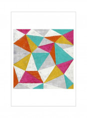 Confection I Wall Poster Grey/Orange/Yellow 75x75x3.5centimeter