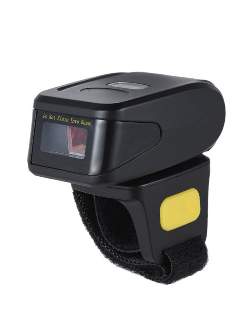 Portable Handheld Ring Finger Barcode Scanner Black/Yellow