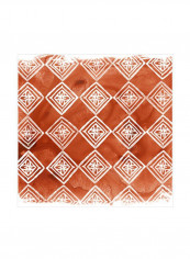 Crimson Motif I Wall Poster Orange/White 80x80x3.5centimeter