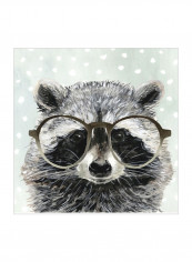 Four-eyed Forester IV Wall Poster Grey/White/Black 80x3.5x80centimeter