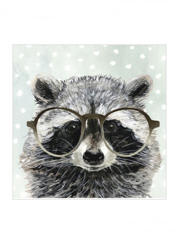 Four-eyed Forester IV Wall Poster Grey/White/Black 80x3.5x80centimeter