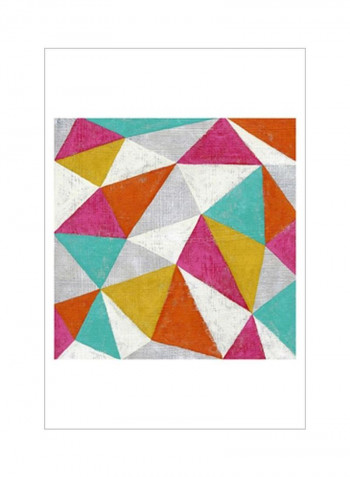 Confection II Wall Poster Grey/Orange/Yellow 75x75x3.5centimeter