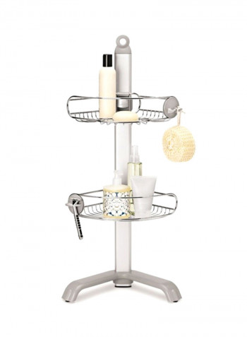 Corner Storage Rack Silver/White standard