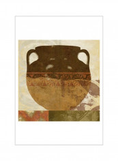 Ethnic Pot I Poster Brown/Red/Beige 75x75x3.5centimeter