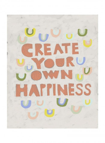Her Voice IV Canvas Poster Blue/Orange/Green 80x85x3.5centimeter