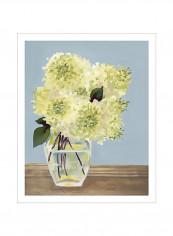 Hydrangea Vase I Poster Green/Blue/Brown 80x85x3.5centimeter
