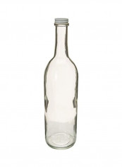 Screw Cap Bottle Clear/Silver