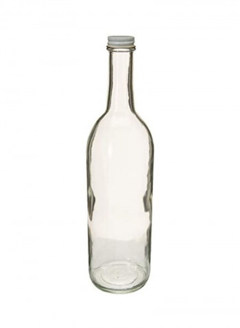 Screw Cap Bottle Clear/Silver