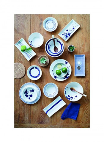 6-Piece Mixed Patterns Bowl Set White/Purple 6.2inch