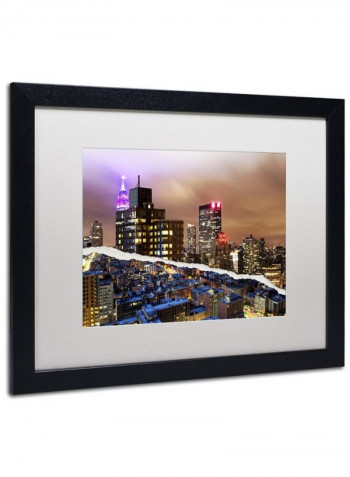 City That Never Sleeps Framed Wall Art Multicolour 16 x 20inch
