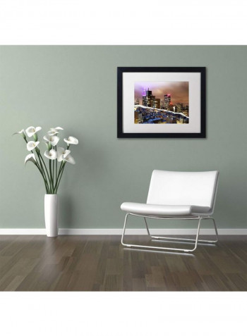 City That Never Sleeps Framed Wall Art Multicolour 16 x 20inch
