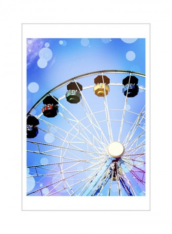Carnival II Wall Poster Blue/Yellow/Black 75x80x3.5centimeter