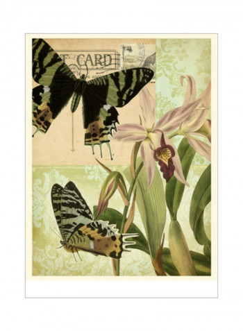 Natures Tapestry IV Poster Black/Green/Beige 75x80x3.5centimeter
