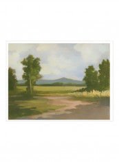 Spring Light III Posters Green/Blue/Brown 80x75x3.5centimeter