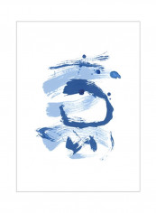 Blue Breeze III Poster Blue/White 75x80x3.5centimeter