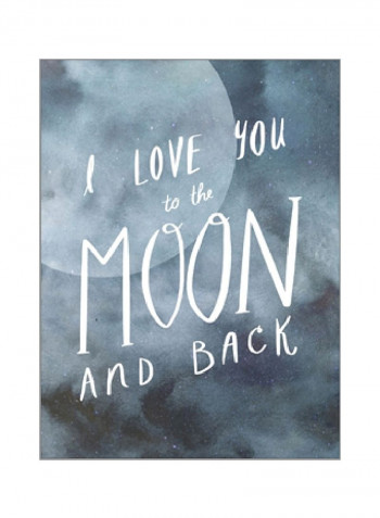 Celestial Love III Wall Poster Blue/White 75x80x3.5centimeter