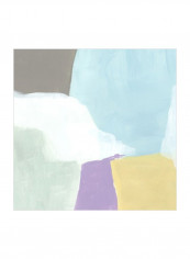Cloud Block I Wall Poster Blue/Green/White 80x80x3.5centimeter