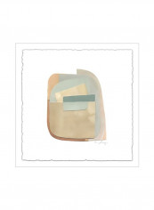 Color Structure II Poster Beige/Grey/Green 80x80x3.5centimeter