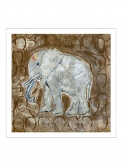 Global Elephant II Poster Brown/Grey 80x80x3.5centimeter