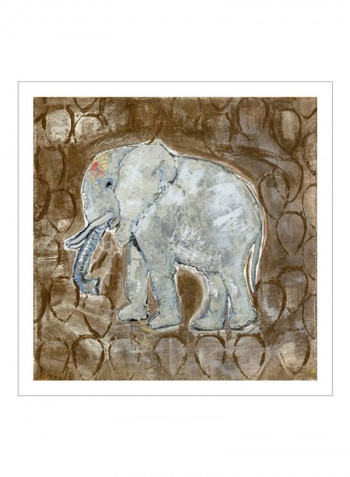 Global Elephant II Poster Brown/Grey 80x80x3.5centimeter
