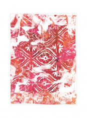 Global Fuchsia II Wall Poster Red/White 75x80x3.5centimeter