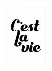 La Vie IV Wall Poster White/Black 75x80x3.5centimeter