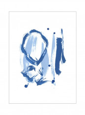 Blue Breeze IV Poster Blue/White 75x80x3.5centimeter