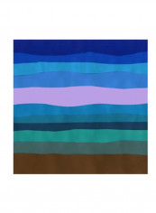 Blue Ridge Abstract II Poster Blue/Pink/Brown 75x75x3.5centimeter