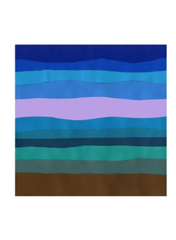Blue Ridge Abstract II Poster Blue/Pink/Brown 75x75x3.5centimeter