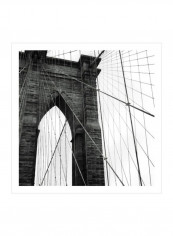 Brooklyn Bridge Ii Wall Poster Black/White 80x80x3.5centimeter