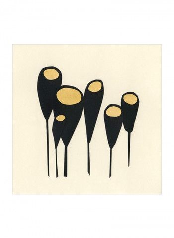 Mod Pod II Wall Poster Beige/Black 80x80x3.5centimeter