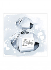 Parfum III Wall Poster Grey/White 75x75x3.5centimeter