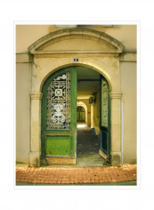 Weathered Doorway II Wall Poster Beige/Green 75x80x3.5centimeter