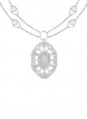 925 Sterling Silver Multi-Strand Pendant Necklace