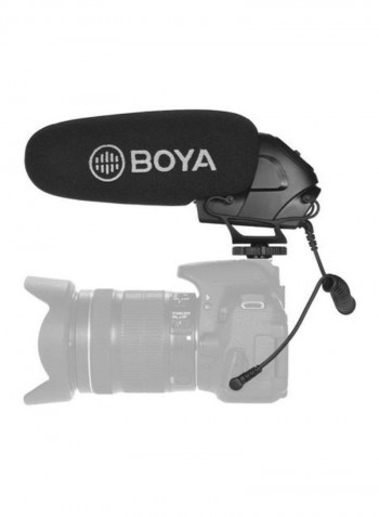 BY-BM3031 On-Camera Shotgun Condenser Microphone Mic LU-D6224 Black