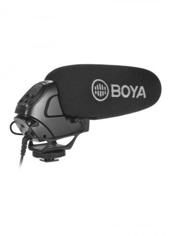 BY-BM3031 On-Camera Shotgun Condenser Microphone Mic LU-D6224 Black