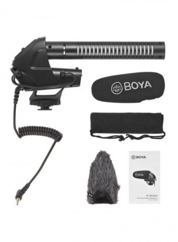 BY-BM3031 On-Camera Shotgun Condenser Microphone Mic LU-D6224 Black