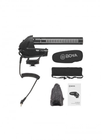 BY-BM3031 On-Camera Shotgun Condenser Microphone Mic LU-D6224 Black