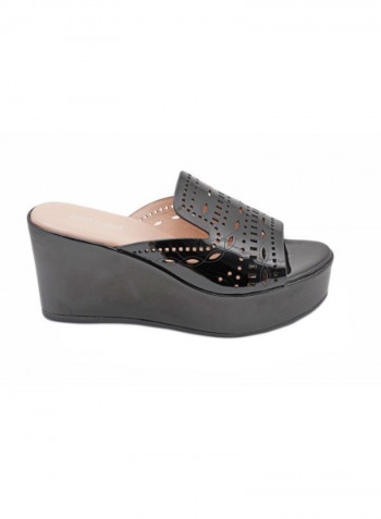 Formal Wedge Sandal Black